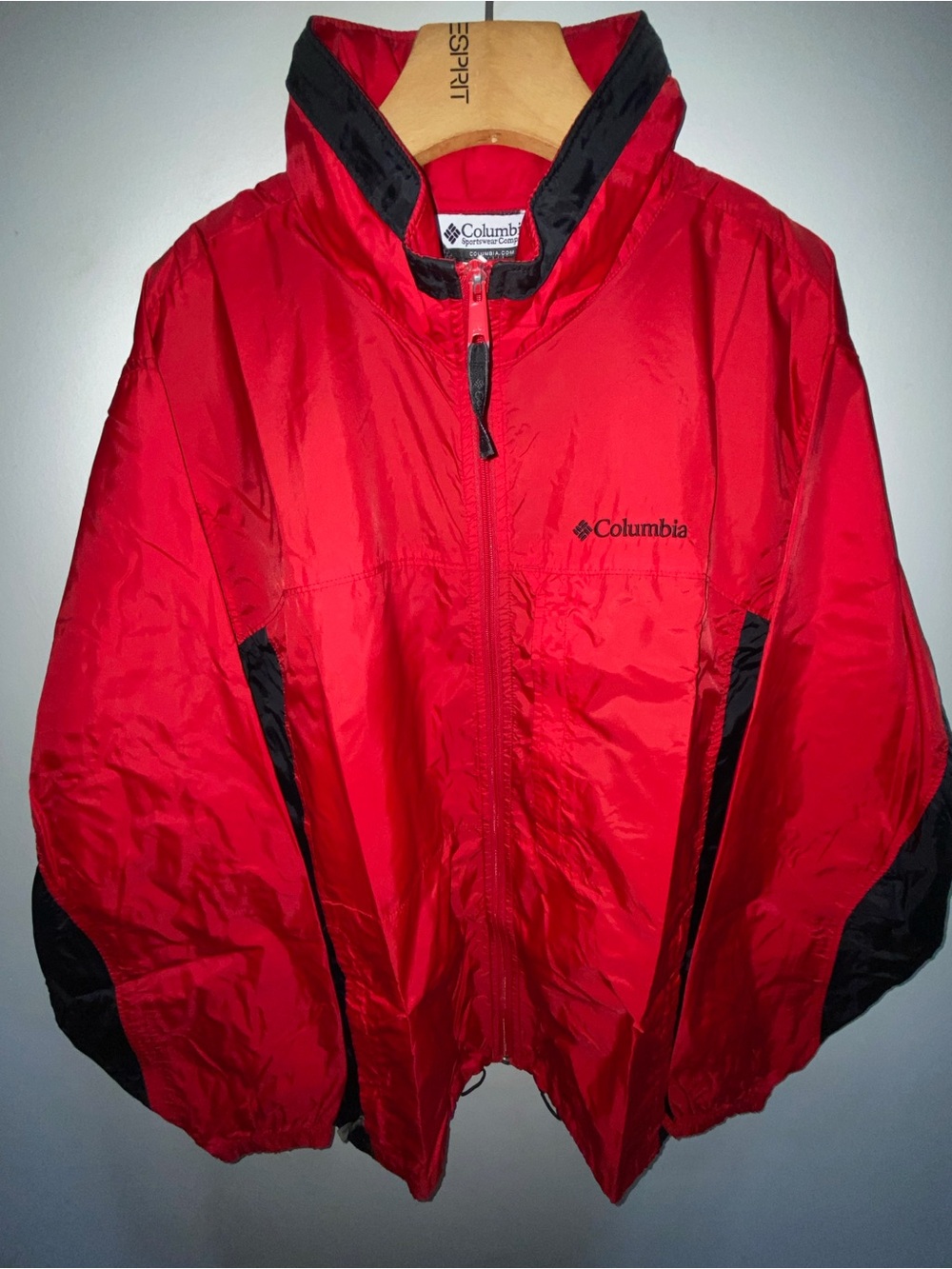 Columbia Red and Black windbreaker